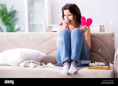 Broken Woman Heart In Relationship Concept Stock Photo Alamy