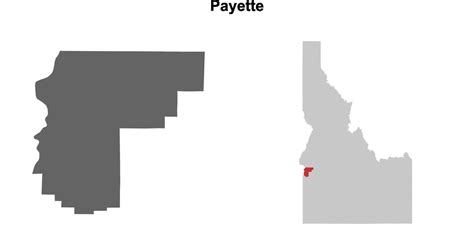 payette county idaho blank outline map set  vector art  vecteezy