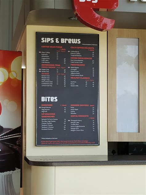 Cafe Coffee Day Menu 9