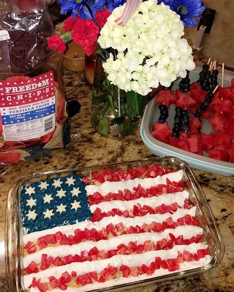 American Flag Taco Dip Fourth Of July Recipes Taco Dip Recipe