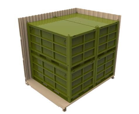 Intermodal Storage Solutions Deployable Metal Transport Crates