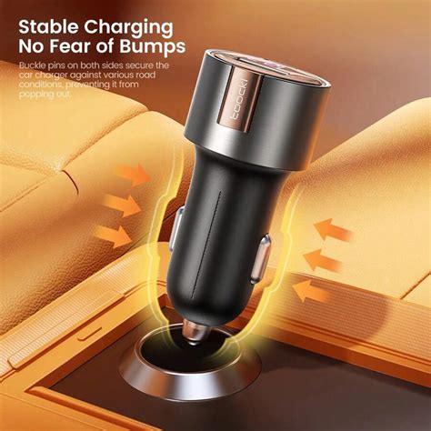 Toocki 75w Digital Display Usb C Car Charger Pps 45w Pd Fast Charging For Iphone 15 14 13 12 Pro