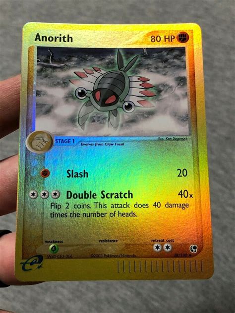 NM Anorith 28 100 EX Sandstorm Pokemon e Reader Card Pokémon Individual