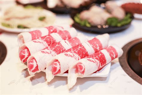 Hot Pot Beef Rolls Background Hot Pot Fatty Beef Roll Meat Roll Background Image For Free