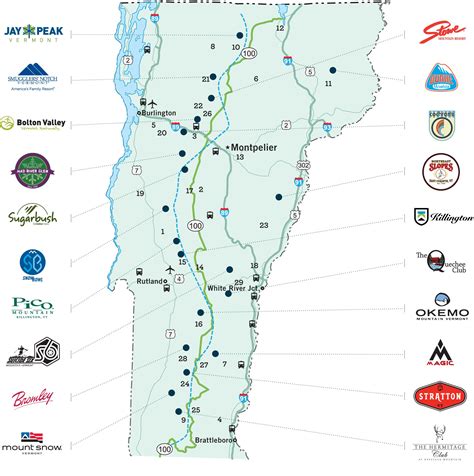 Route 100 Vermont Road Map