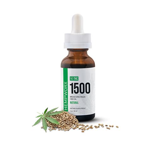 Hempworx 1500 Thc Free Cbd Oil Natural