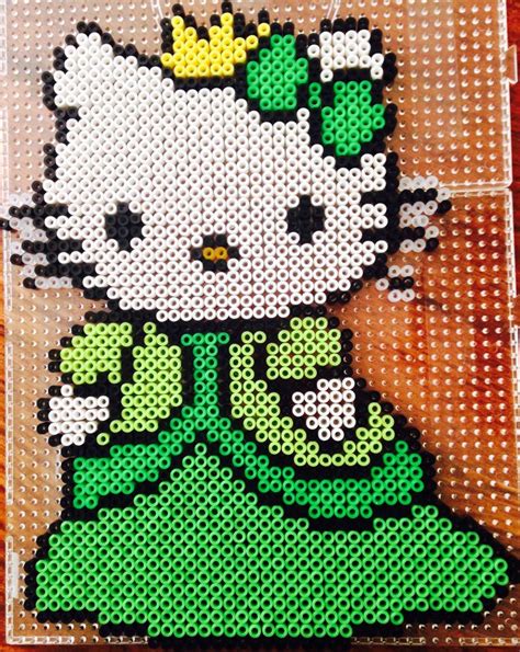 Princess Hello Kitty Hama Perler Beads By Pernille Rex Hello Kitty