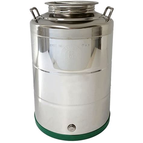 Fusto Inox Per Olio Saldato Lt