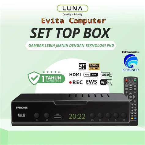 Jual Setup Box Luna X Evercross Penerima Siaran Tv Digital Receiver