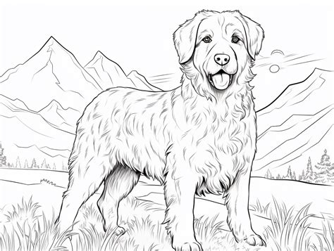 Charming Aussiedoodle Artwork Coloring Page