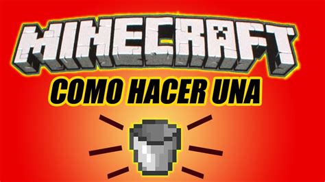 Minecraft Tutorial Como Hacer Un Cubo Cubeta Para Lava Y Agua YouTube