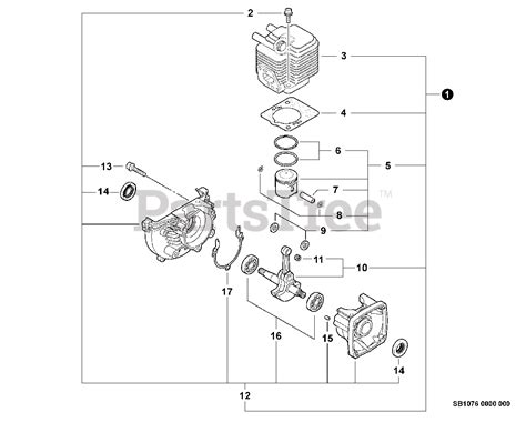 Echo Pb 200 Echo Handheld Blower Parts Sn P06013001001 P06013999999 Engine Short Block