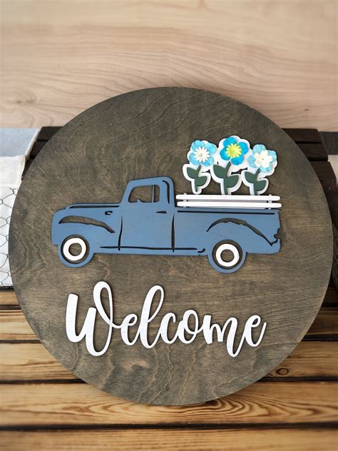 Interchangeable Truck Welcome Sign Cora S Creations