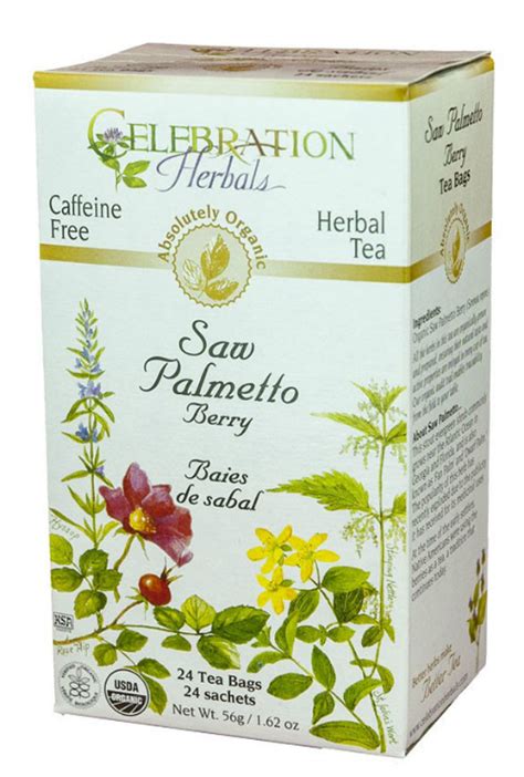 Buy Saw Palmetto Tea Organic 24 bag from Celebration Herbals and Save Big at Vitanetonline.com