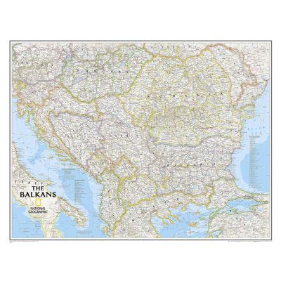 National Geographic Maps The Balkans Classic Wall Map National