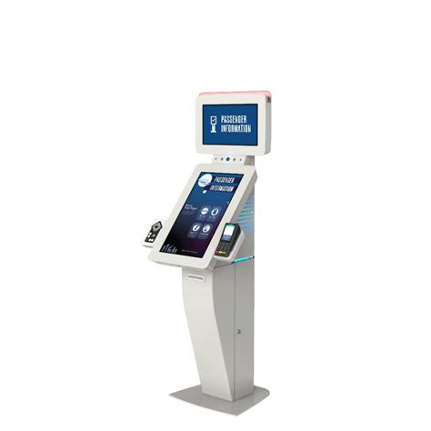 Dual Screen Check In Kiosk H ImageHOLDERS With Boarding Pass