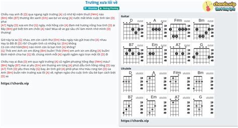 Chord Trường Xưa Lối Về Tab Song Lyric Sheet Guitar Ukulele Chords Vip