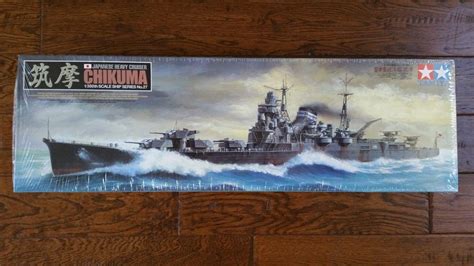 New Tamiya Japanese Heavy Cruiser Chikuma Ship 1350 Model Kit Wwii No