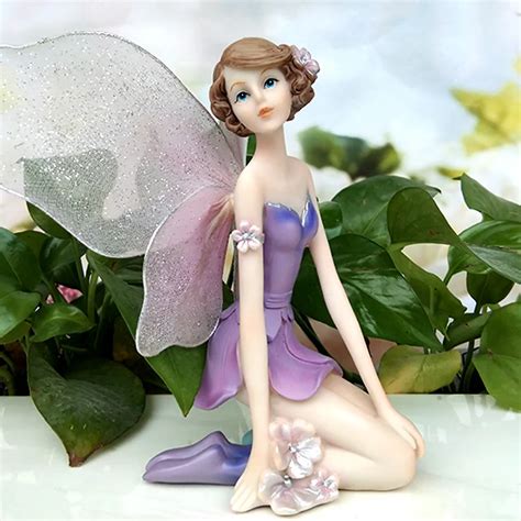 Buy Flower Fairy Garden Figurines Beautiful Girl Resin Angel Ornaments Wedding