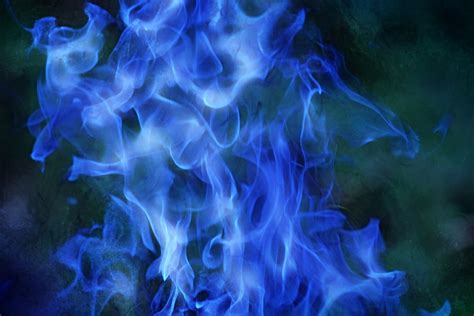 Heated Blue Fire Flames Series One Digital Art By Gaby Ethington Pixels