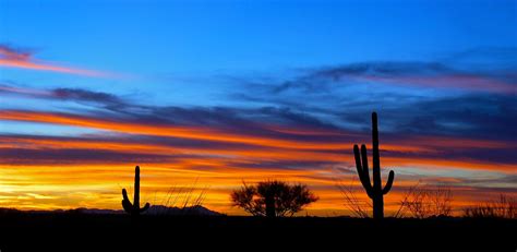 Recent Tucson Sunset in January - Saguaro Buttes Tucson