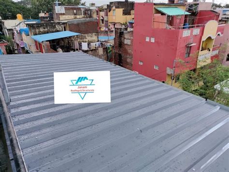 Terrace Roofing Shed With Jsw Sheet Grey Color Thickness Of Sheet