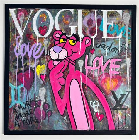 Pink Panther Canvas Painting Prints Available Original Has Been Sold