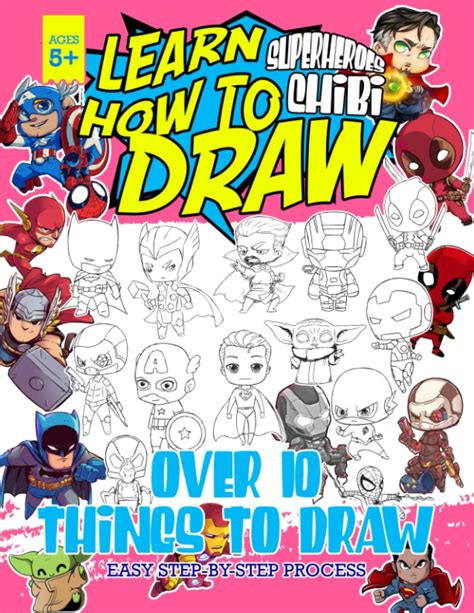 Buy Let How To Draw Superhéroes Chibi Over 10 Things To Draw: 3 In 1 ...