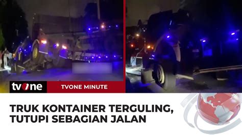 Truk Kontainer Terguling Di Cilincing Jakut Sopir Tewas Terjepit Kabin