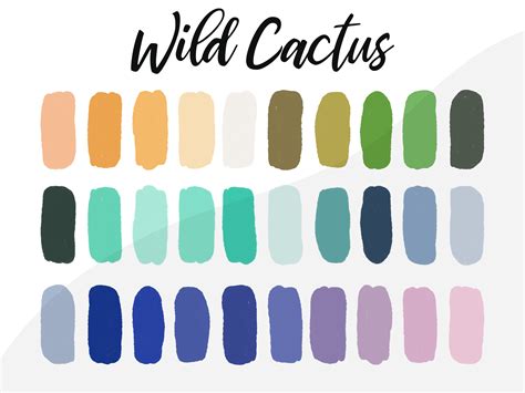 Wild Cactus Procreate Color Palette Graphic By Foralfy Creative Fabrica