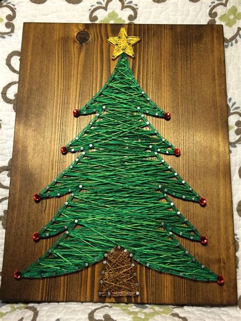 Ready To Ship Christmas Tree String Art Winter Wall Decor Holiday