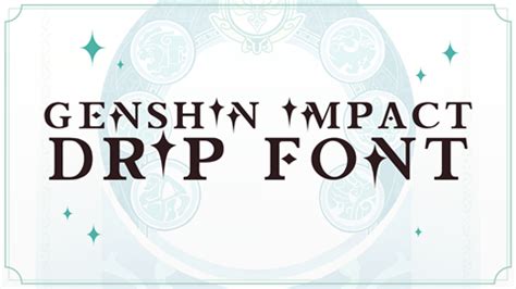 Genshin Impact Drip Font Jinny S Ko Fi Shop Ko Fi Where