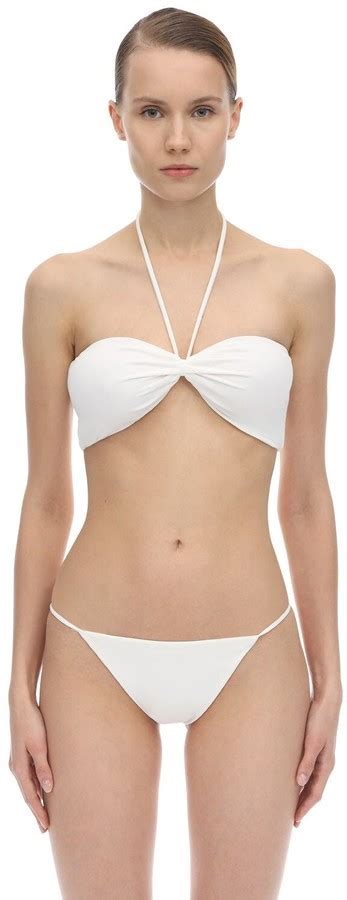 AEXAE Halter Neck Lycra Bandeau Bikini Top ShopStyle Two Piece Swimsuits