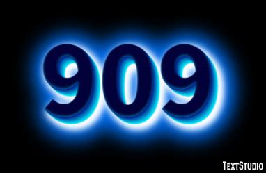 909 Text effect and logo design Number | TextStudio