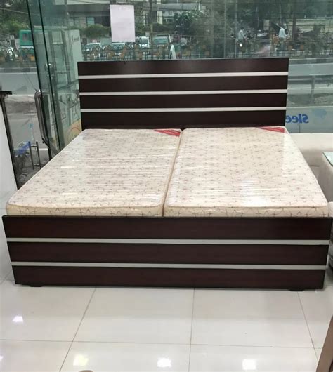 Particle Board Full Size Wooden Double Bed With Storage At Rs In