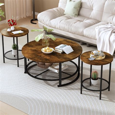 Amazon.com: DKLGG 3-Piece Coffee Table and End Table Sets for Living