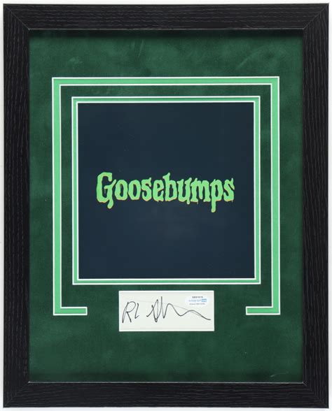 R L Stine Signed Goosebumps Custom Framed Cut Display Autographcoa