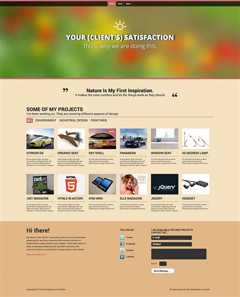 Responsive Portfolio Template - HotThemes