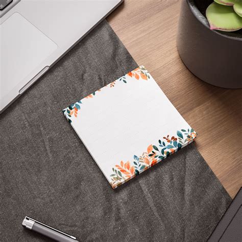 3x3 Post Itnote Modern Floral Notes For Office Home And School