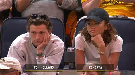 Tom Holland Zendaya In Attendance For Lakers Warriors Game 2 Tom