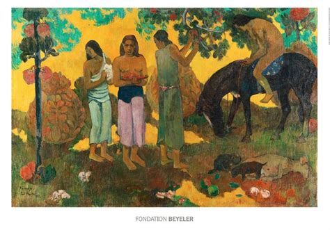 Paul Gauguin Exhibition Poster Museum Print Rupe Rupe La Cueillette Des