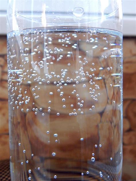 Textured Effect Of Bubbles On A Glass With Mineral Water Stock