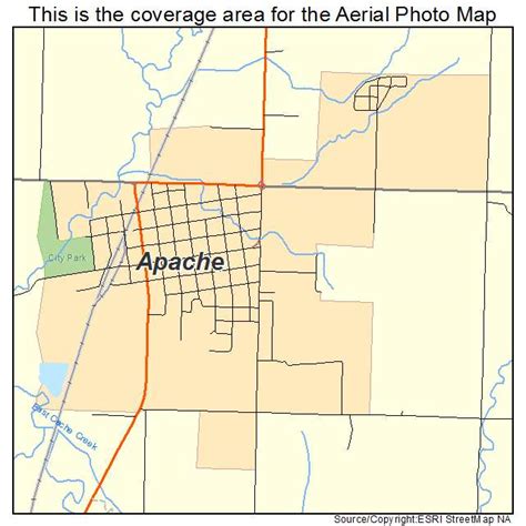 Aerial Photography Map of Apache, OK Oklahoma