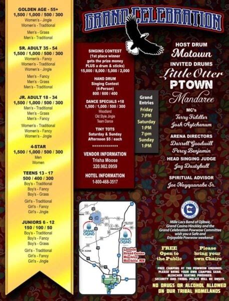 Annual Mille Lacs Band Of Ojibwe Grand Celebration Pow Wow Calendar