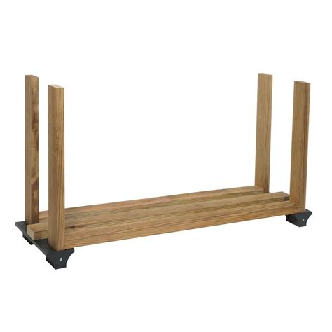 Shop 2x4basics Black Polyresin Firewood Rack Brackets at Lowes.com