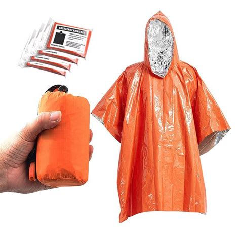 Mylar Foil Raincoat Emergency Poncho For Outdoor Hiking Camping China