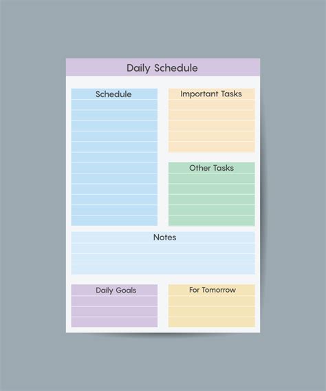 Template For A Diary Notepad Organizer A Diary For Schedules