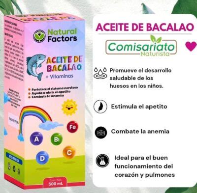 Aceite De Bacalao Jarabe 500 ML COMISARIATO NATURISTA