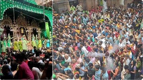 Hindola Mahotsav Celebrates In Banke Bihari Mandir Vrindavan On