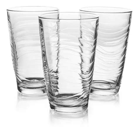 Juego Vasos De Vidrio Grande Elegantes Modernos Agua Ml Mercadolibre